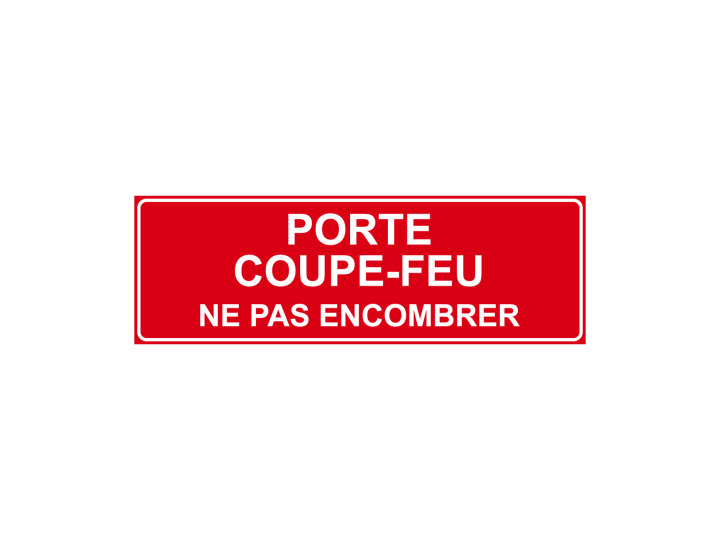 Incendie  F128  Porte coupefeu ne pas encombrer  Panneau Signalétique Norme ISO7010