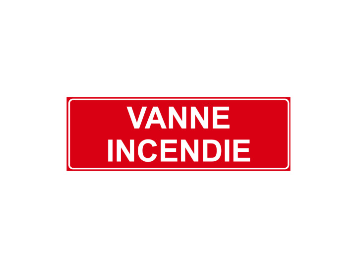 Incendie  F129  Vanne incendie  Panneau Signalétique Norme ISO7010