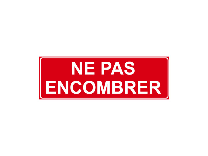 Incendie  F131  Ne pas encombrer  Panneau Signalétique Norme ISO7010