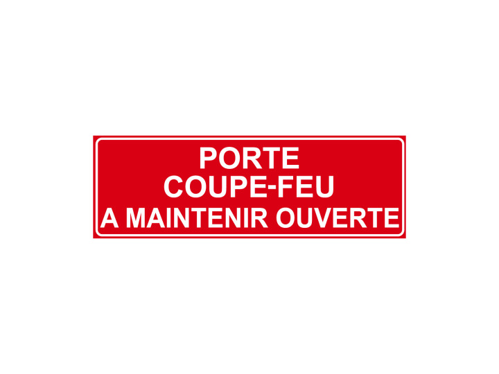 Incendie  F137  Porte coupefeu à maintenir ouverte  Panneau Signalétique Norme ISO7010