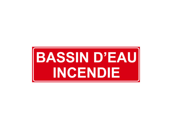 Incendie  F138  Bassin deau incendie  Panneau Signalétique Norme ISO7010