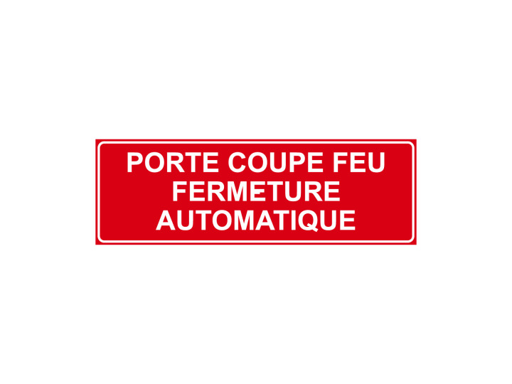 Incendie  F139  Porte coupefeu à fermeture automatique  Panneau Signalétique Norme ISO7010