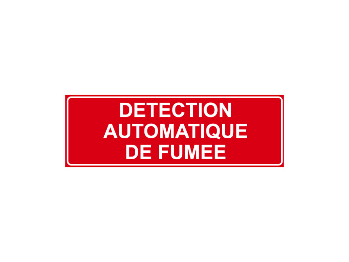 Incendie  F141  Détection automatique de fumée  Panneau Signalétique Norme ISO7010