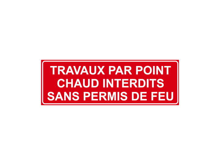 Incendie  F142  Travaux par point chaud interdits sans permis de feu  Panneau Norme ISO7010