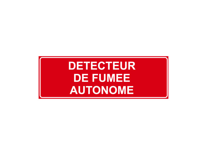 Incendie  F143  Détecteur de fumée autonome  Panneau Signalétique Norme ISO7010