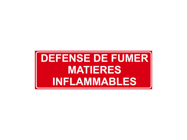 Incendie  F151  Défense de fumer matières inflammables  Panneau Signalétique Norme ISO7010