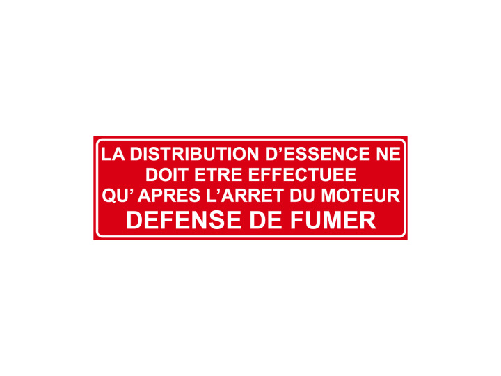 Incendie  F155  Distribution dessence après arrêt moteur défense de fumer  Norme ISO7010