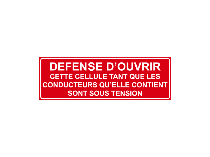 Incendie  F159  Défense douvrir conducteurs sous tension  Panneau Signalétique Norme ISO7010