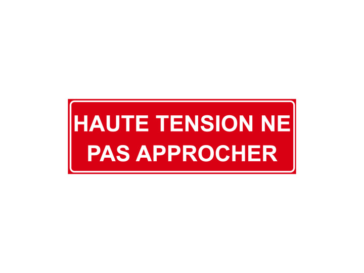 Incendie  F161  Haute tension ne pas approcher  Panneau Signalétique Norme ISO7010