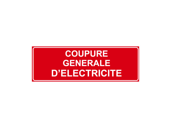 Incendie  F164  Coupure générale délectricité  Panneau Signalétique Norme ISO7010