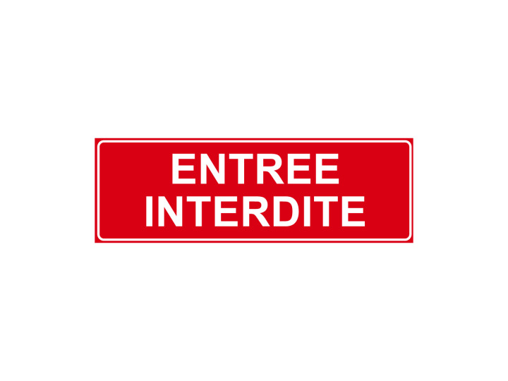 Incendie  F166  Entrée interdite  Panneau Signalétique Norme ISO7010