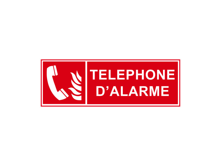 Incendie  F201  Téléphone dalarme  Panneau Signalétique Norme ISO7010