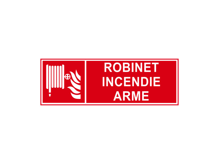 Incendie  F202  Robinet dincendie armé  Panneau Signalétique Norme ISO7010