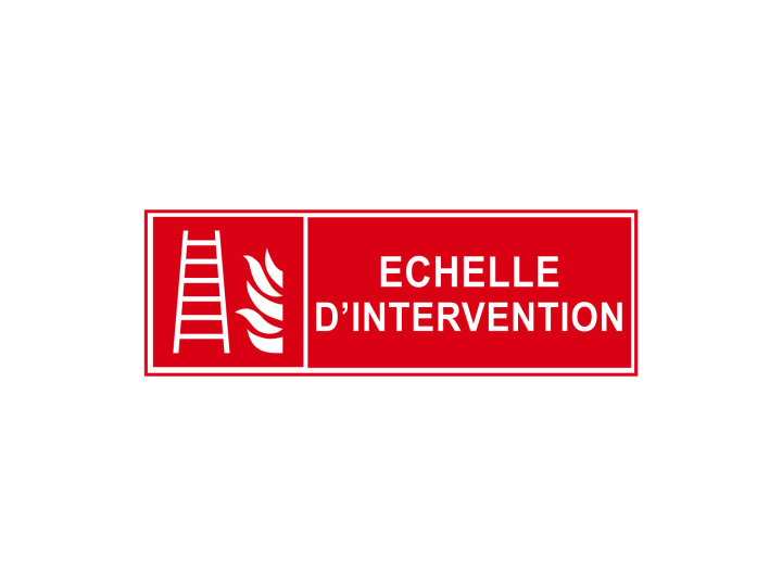 Incendie  F204  Echelle dintervention  Panneau Signalétique Norme ISO7010