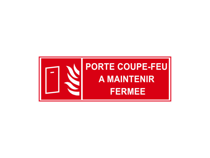 Incendie  F206  Porte coupefeu à maintenir fermée  Panneau Signalétique Norme ISO7010