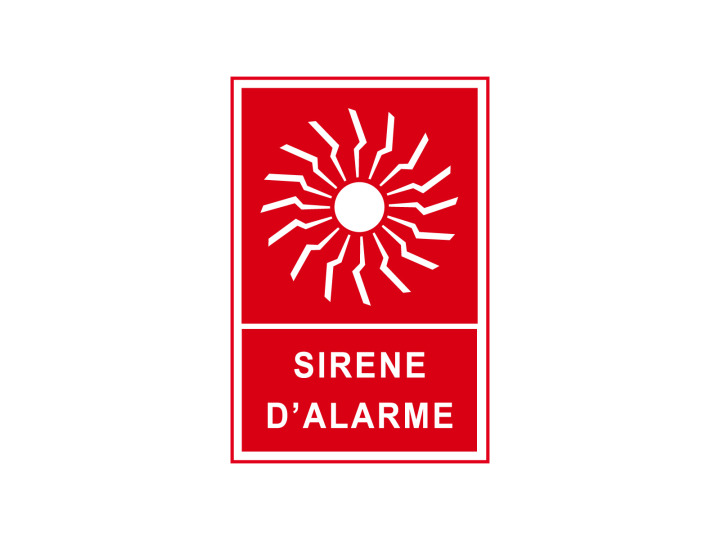 Incendie  F403  Sirène dalarme  Panneau Signalétique Norme ISO7010