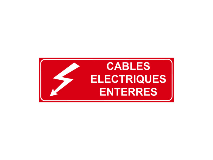 Interdiction  P302  Câbles électriques enterrés  Panneau Signalétique Norme ISO7010