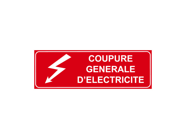 Interdiction  P306  Coupure générale déléctricité  Panneau Signalétique Norme ISO7010