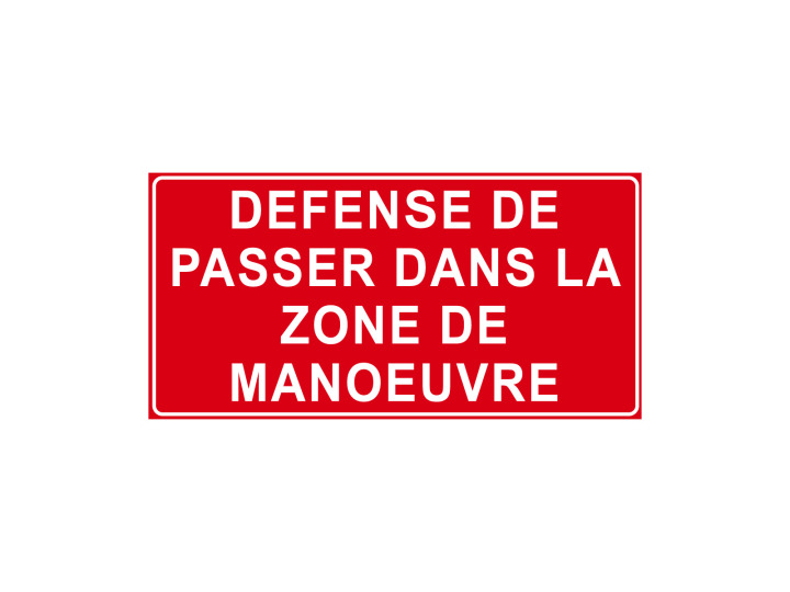 Interdiction  P901  Défense de passer dans la zone de manœuvre  Signalétique Norme ISO7010