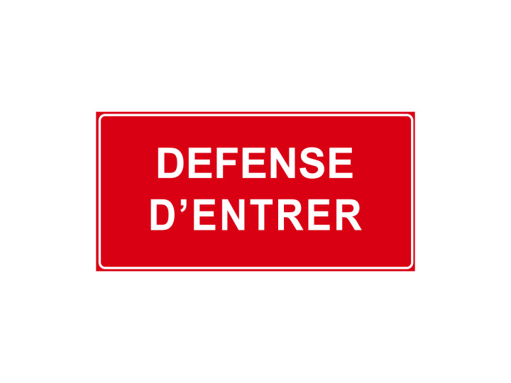 Interdiction  P903  Défense dentrer  Panneau Signalétique Norme ISO7010