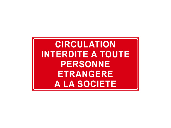 Interdiction  P909  Circulation interdite à toute personne étrangère à la société  Norme ISO7010