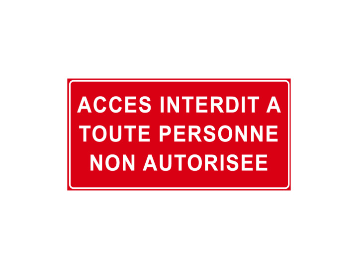 Interdiction  P911  Accès interdit à toute personne non autorisée  Panneau Norme ISO7010