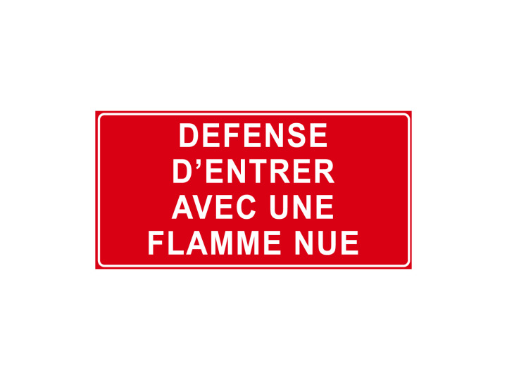 Interdiction  P915  Défense dentrée avec une flamme nue  Panneau Signalétique Norme ISO7010