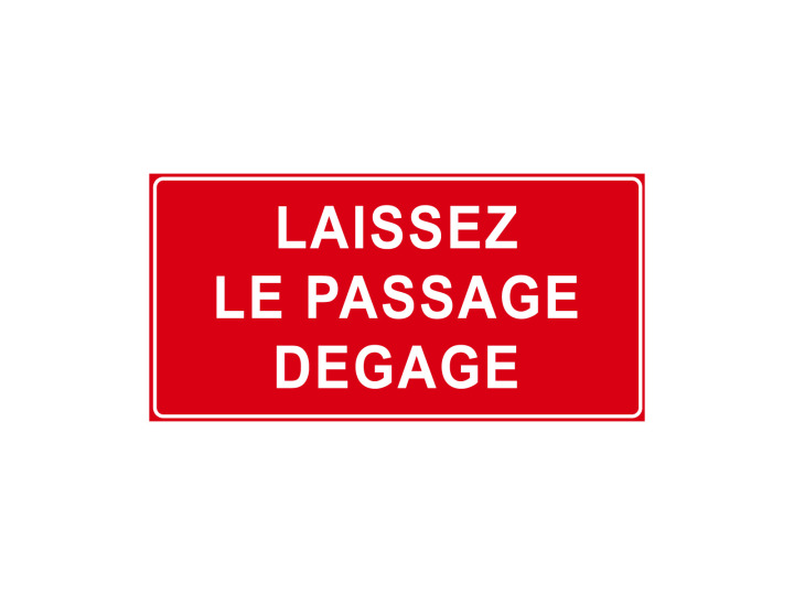 Interdiction  P917  Laissez le passage dégagé  Panneau Signalétique Norme ISO7010