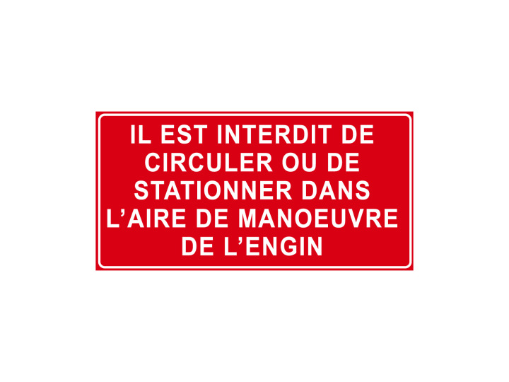 Interdiction  P919  Interdit de circuler  stationner  aire de manœuvre  Norme ISO7010