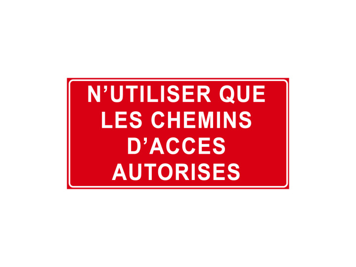 Interdiction  P922  Nutilisez que les chemins daccès autorisés  Panneau Norme ISO7010