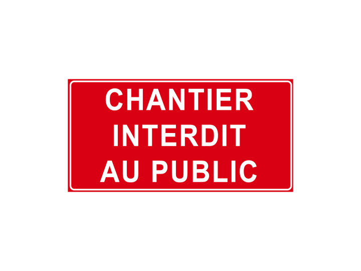 Interdiction  P926  Chantier interdit au public  Panneau Signalétique Norme ISO7010