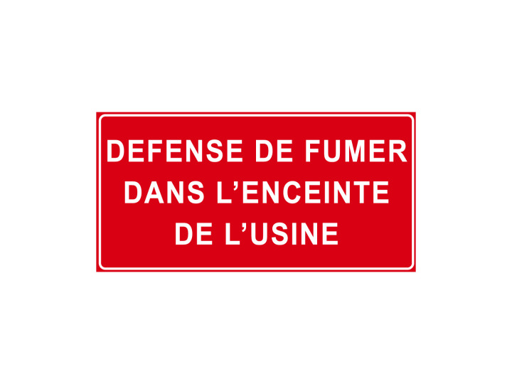 Interdiction  P931  Défense de fumer dans lenceinte de lusine  Signalétique Norme ISO7010