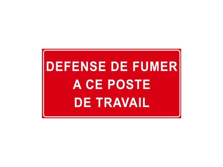 Interdiction  P932  Défense de fumer à ce poste de travail  Panneau Signalétique Norme ISO7010