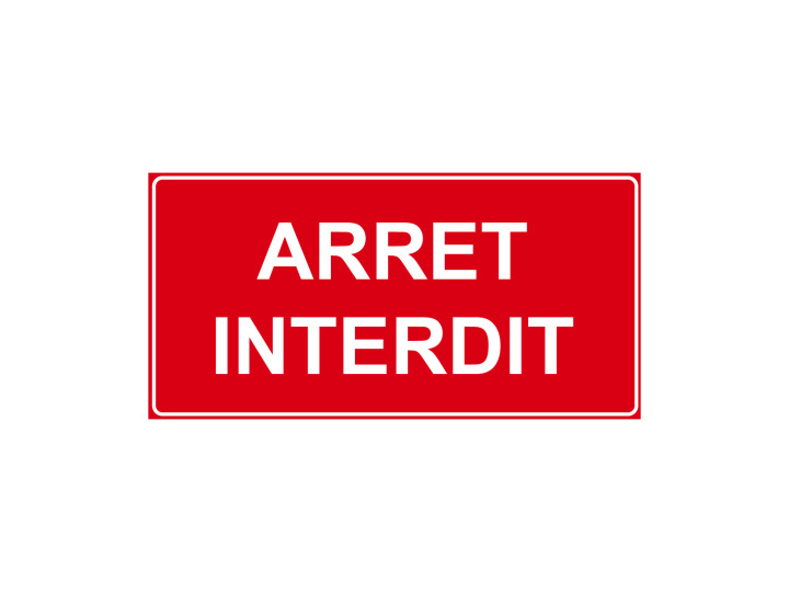 Interdiction  P936  Arrêt Interdit  Panneau Signalétique Norme ISO7010