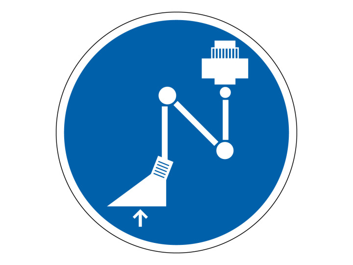 Obligation  M168  Système aspiration  Panneau Signalétique Norme ISO7010