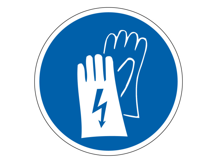 Obligation  M176  Gants conducteurs  Panneau Signalétique Norme ISO7010