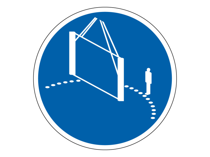 Obligation  M231  Respecter périmètre sécurité  Panneau Signalétique Norme ISO7010