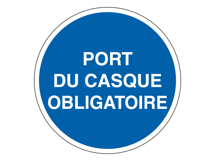 Obligation  M300  Port casque  Panneau Signalétique Norme ISO7010