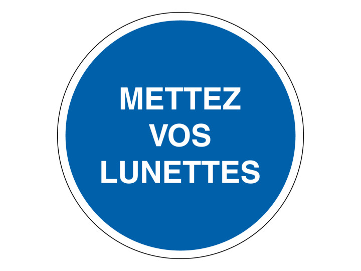 Obligation  M304  Mettez vos lunettes  Panneau Signalétique Norme ISO7010