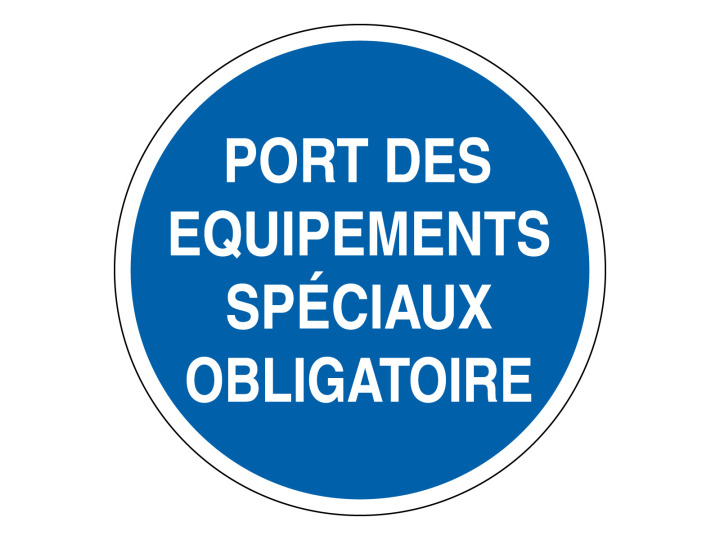 Obligation  M308  Port équipements spéciaux  Panneau Signalétique Norme ISO7010