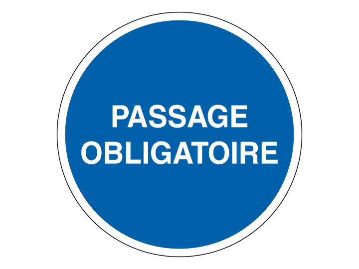 Obligation  M315  passage  Panneau Signalétique Norme ISO7010