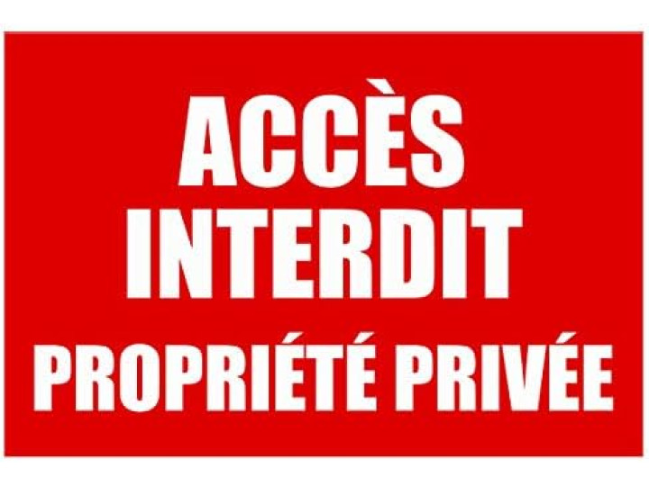 Panneau Accès Interdit  Propriété Privée  Signalétique TROLASE 20 x 30 cm