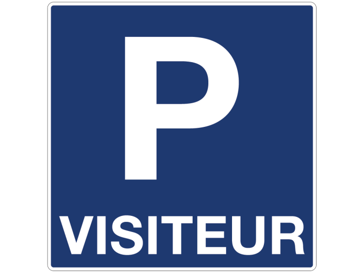 Panneau Parking Visiteur  Signalétique TROLASE 30 x 30 cm