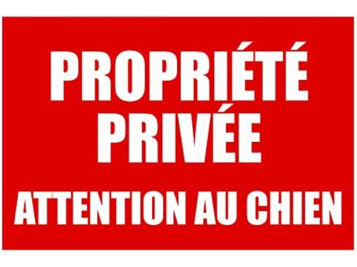 Panneau Propriété Privée  Attention au chien  Signalétique TROLASE 20 x 30 cm