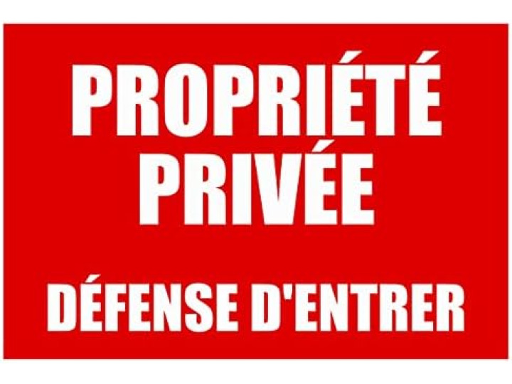 Panneau Propriété Privée  Défense dentrer  Signalétique TROLASE 20 x 30 cm